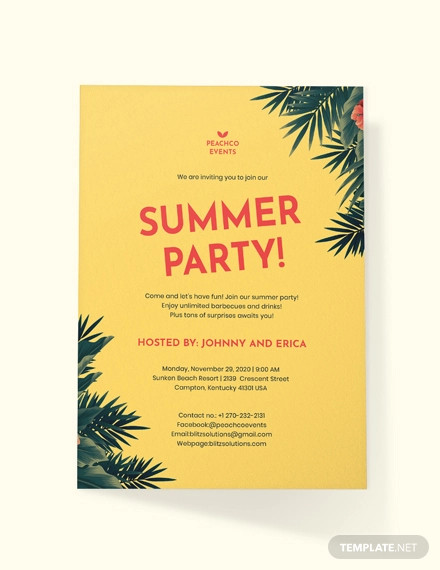 company-summer-party-invitation-wording