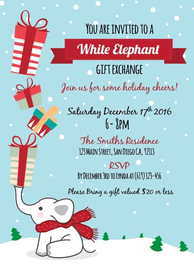 white-elephant-christmas-invitation-wording