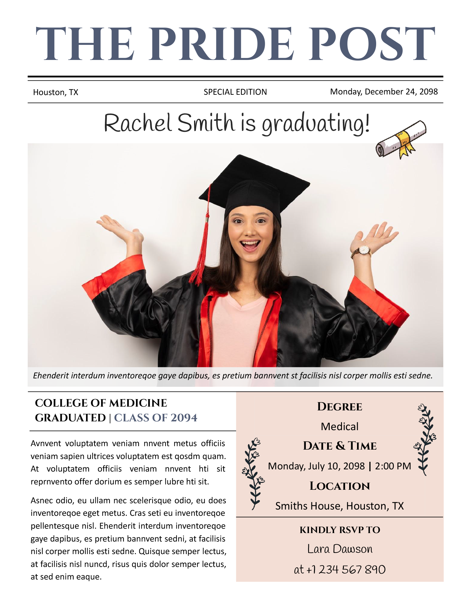 college-graduation-newspaper-announcement-wording
