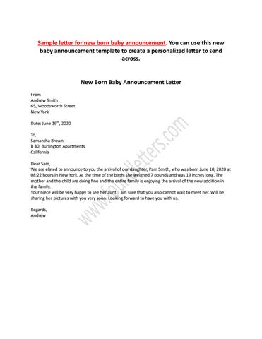 company-birth-announcement-wording