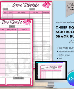 Blank Cheerleading Permission Slip Template