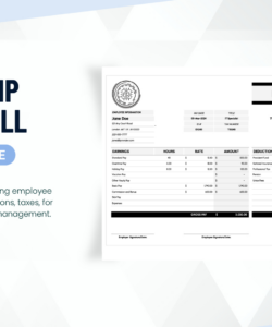 Blank Contractor Pay Slip Template Pdf