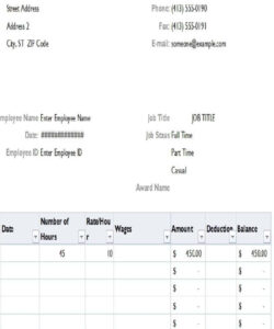 Blank Fair Work Pay Slip Template Word