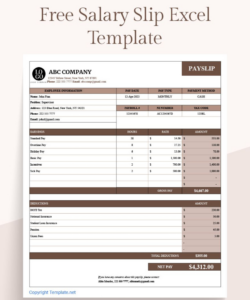 Blank Fair Work Pay Slip Template Word