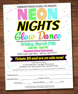 Blank School Dance Permission Slip Template