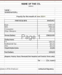 Blank Truck Driver Pay Slip Template Pdf