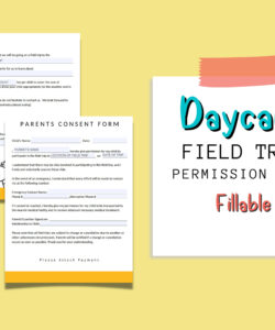 Blank Zoo Field Trip Permission Slip Template Doc Sample