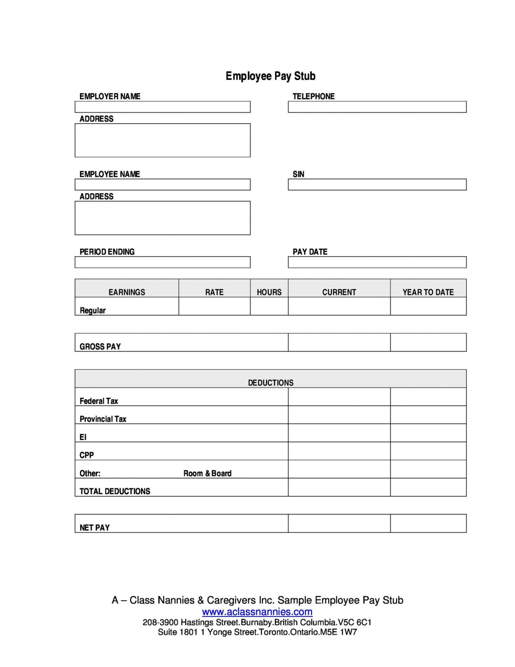 Custom Truck Driver Pay Slip Template Excel Sample