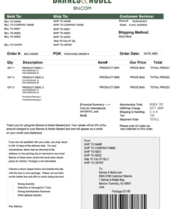 Editable Order Packing Slip Template Excel