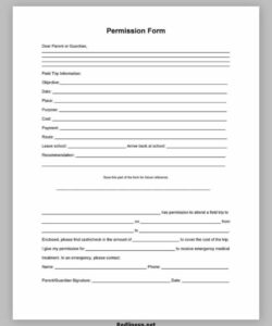 Editable School Counseling Permission Slip Template  Sample