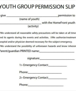 Editable Tutoring Permission Slip Template Pdf