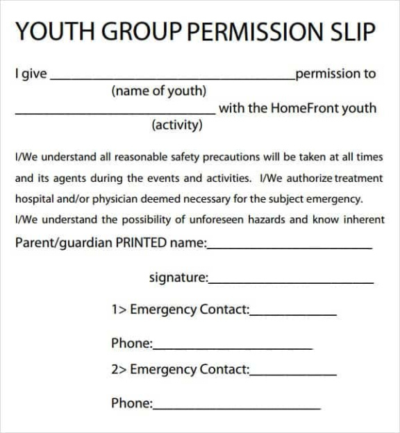 Editable Tutoring Permission Slip Template Pdf