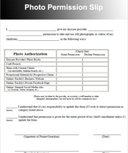 Free Blank Prom Permission Slip Template Doc Sample