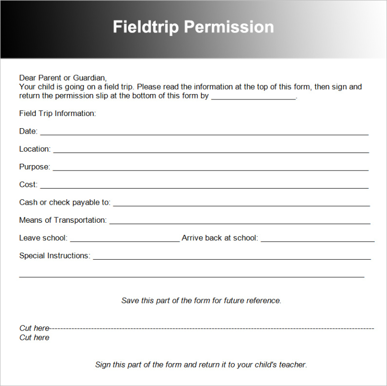 Free Custom Dance Team Permission Slip Template  Sample