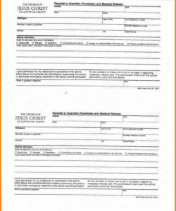Free Custom Youth Camp Permission Slip Template Doc