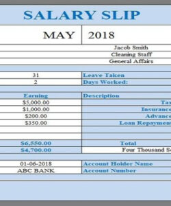 Free Editable Staff Salary Slip Template Pdf