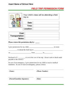Free Printable Book Club Permission Slip Template Pdf