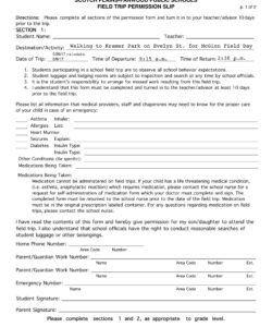 Free Printable Book Club Permission Slip Template Word Sample