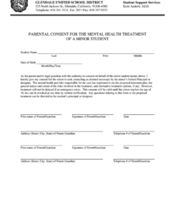 Free Printable School Counseling Permission Slip Template Pdf