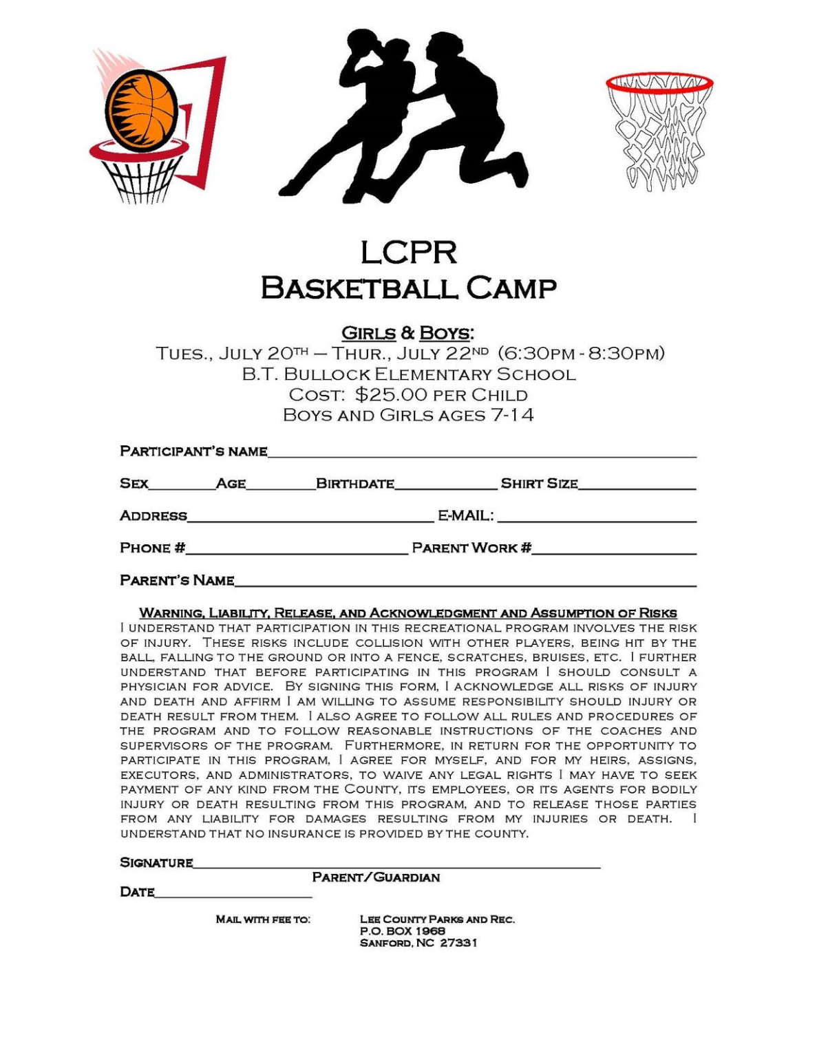 Printable Basketball Permission Slip Template Doc