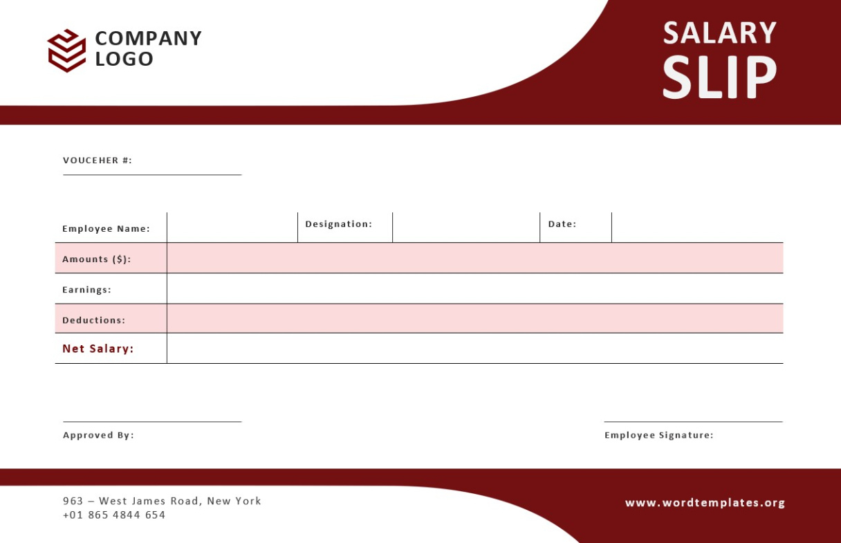 Printable Fair Work Pay Slip Template  Sample