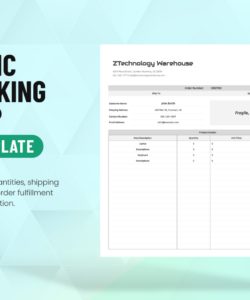 Printable Order Packing Slip Template Doc Sample