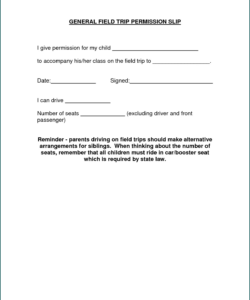 Printable School Counseling Permission Slip Template Excel