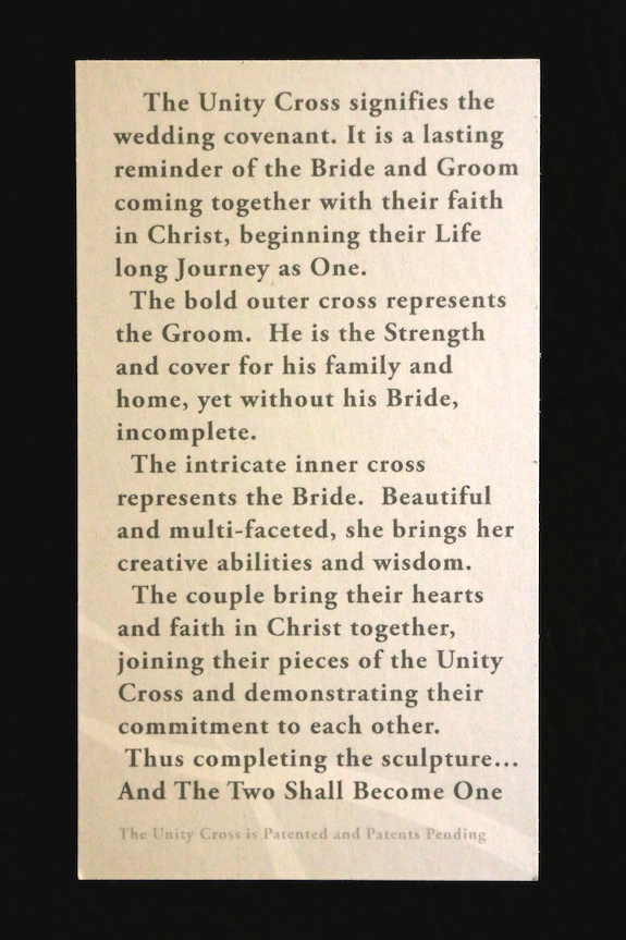 unity-cross-ceremony-wording