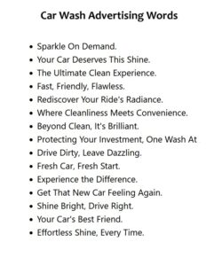 Free Car Wash Advertising Words Car Wash Advertising Words