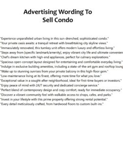 Advertising Wording To Sell Condo Ideas Advertising Wording To Sell Condo