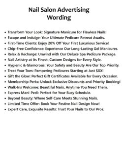 Nail Salon Advertising Wording Free Nail Salon Advertising Wording